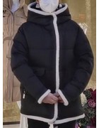 080#1 чорн. Куртка жіноча зима Calores L-5XL (70 см) по 6шт