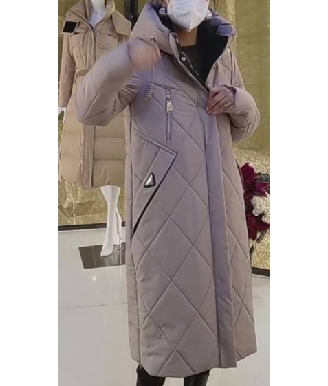 820#52 беж Куртка жіноча зима Calores S-3XL (115см) по 6шт