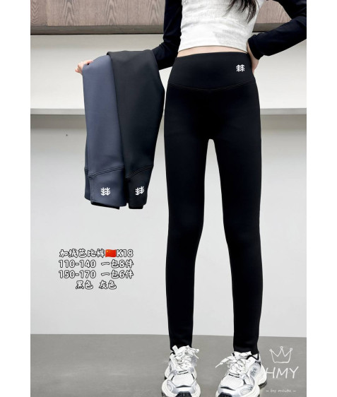 K18 чорн. Лосини Фліс дівчинка 110-140 по 4