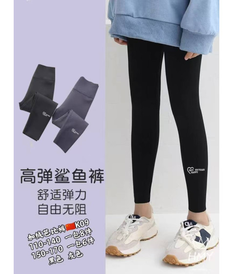 K09 чорн. Лосини Фліс дівчинка 150-170 по 3