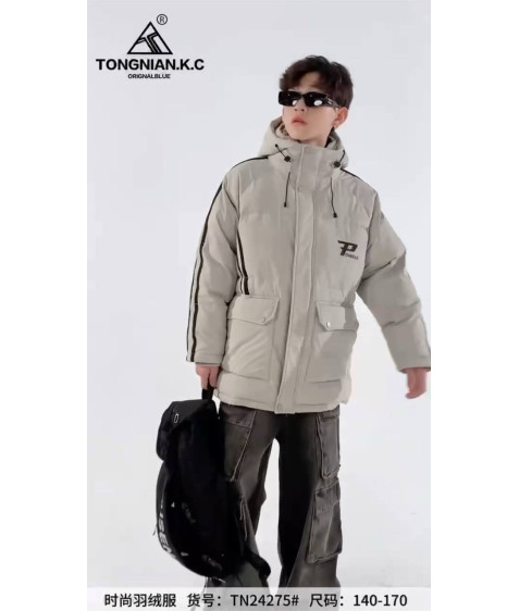 TN24275# сір. Куртка хлопчик 140-170 по 4