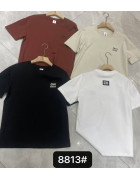 8813 біл .Футболка чоловіча L-4XL по 5