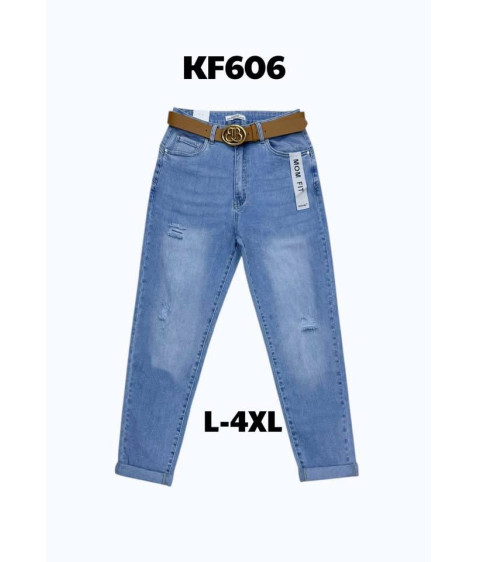 KF606 син Джинси жіночі L-4XL по 5