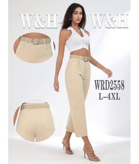 WRD2558 беж. Джинси жіночі L-4XL по 5