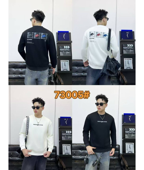 73005 біл. Світшот чоловічий ФЛІС X-4XL по 4