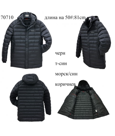 70710 черная Куртка мужская еврозима Talifeck 48-56  по5