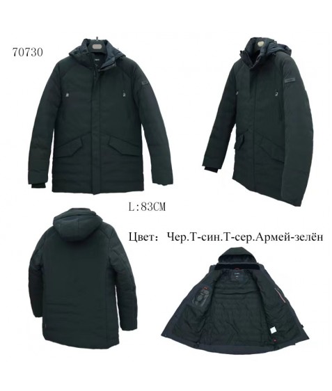 70730 черная Куртка мужская еврозима Talifeck 48-56  по5