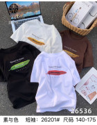 26201 чорн. Футболка  дитяча 140-175 по 5