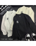 82062 молоко. Реглан Half-zip плюш дитячий 120-160 по 5