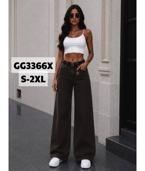 GG3366X коричн. Джинси жіночі S-2XL по 5