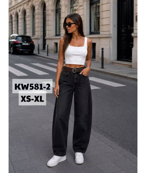 KW581-2 чорн. Джинси жіночі XS-XL по 5