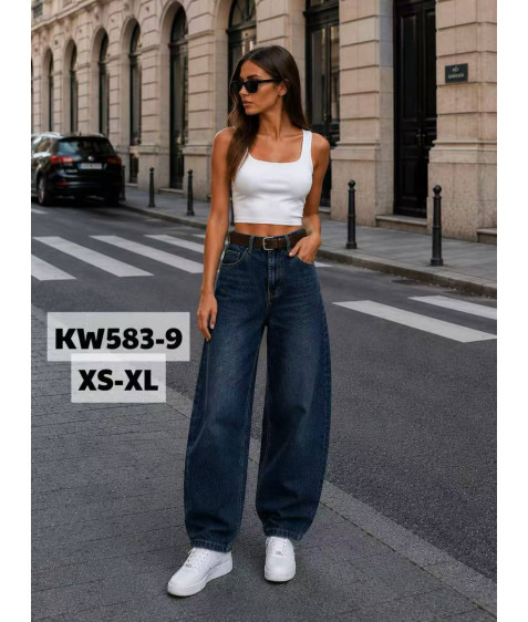 KW583-9 син. Джинси жіночі XS-XL по 5