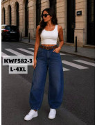 KWF582-3 син. Джинси жіночі L-4XL по 5