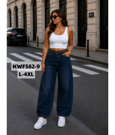 KWF582-9 син. Джинси жіночі L-4XL по 5