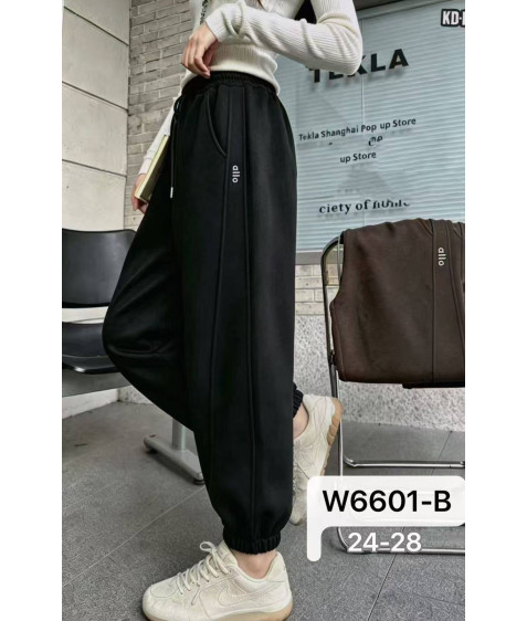 W6601-B чорн. Сп. штани дитячі ФЛІС 24-28 по 5