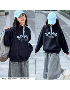 26006 чорн Світшот дитячий HALF-ZIP 140-175 по 5