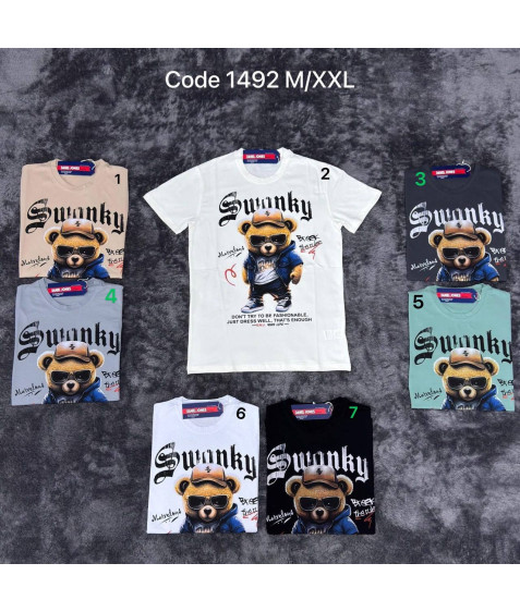 1492#2 біл. Футболка чоловіча M-2XL по 4