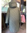 803#21 сір-зел.  Куртка жіноча зима Calores ВЕРБЛЮЖА ВОВНА  XL-6XL (100см) по 6шт