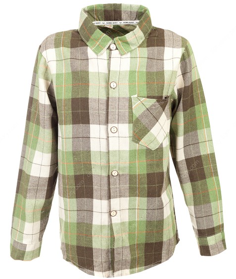 9004 зеленый Рубашка маль. 6-12 по 4шт