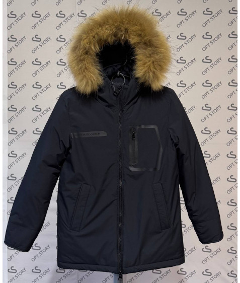 3611# чорн. Куртка хлопчик 128-152 по 5 шт