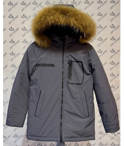 3611# сір. Куртка хлопчик 128-152 по 5 шт