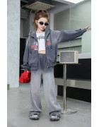 68002# сір. Костюм дитячий 120-160 по 5