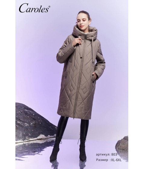 803#39 т. капучіно Куртка жіноча зима Calores ВЕРБЛЮЖА ВОВНА  XL-6XL (100см) по 6шт