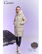 808#75 беж Куртка жіноча зима Calores S-3XL (90 см) по 6шт