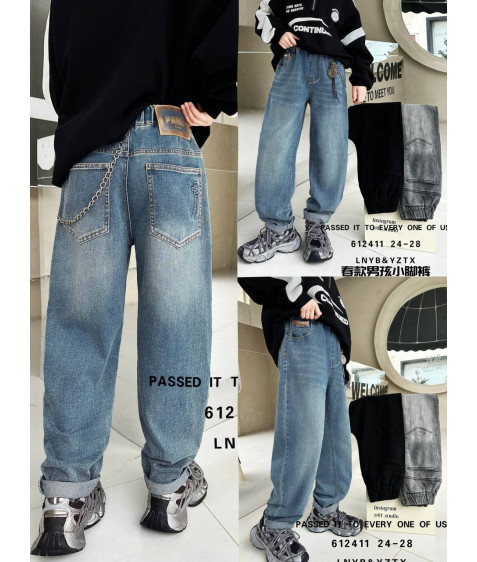 612411 син Джинси дитячі 24-28 по 5