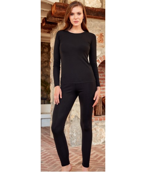 2322-XL-S чорн. Термобілизна жіноча (низ)(62% поліестер,32%віскоза,6% еластан) по 1