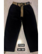 F200# чорн. Джинси дитячі ФЛІС 26-30 по 5