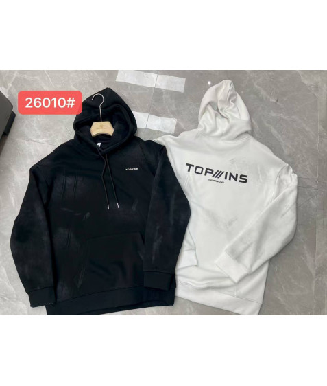 26010 чорн. Худі доросле ФЛІС XL-4XL по 4