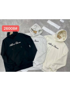 26008 чорн. Худі доросле ФЛІС XL-4XL по 4