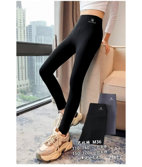 M36 сір. Лосини ТЕРМО дівчинка 110-140 по 4