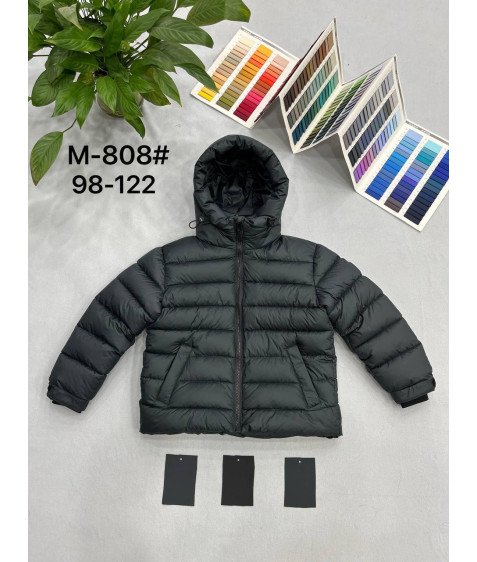M-808 чорн. Куртка хлопчик 98-122 по 5