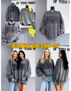 280-2 чорн. Світшот дорослий  OVERSIZE по 3