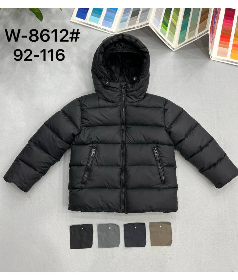 W-8612 чорн. Куртка хлопчик 92-116 по 5