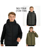 MJ-106 чорн. Жилетка дитяча 134-158 по 5
