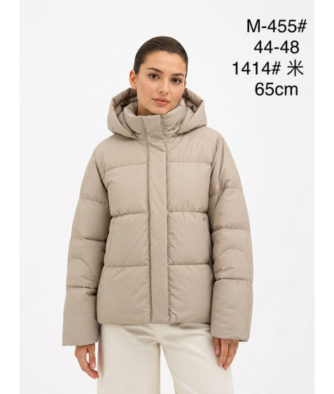 M25-455#1414 беж Куртка жіноча OVERSIZE 44-46-48 по 3