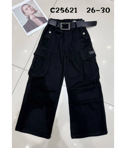 C25621 чорн. Джинси дівчинка 26-30 по 5