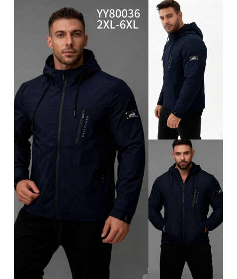 80036 т.син Куртка чоловіча 2XL-6XL по 5