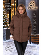 M25-455#1416 кава Куртка жіноча OVERSIZE 44-46-48 по 3