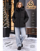 M25-455#1404 шоколад Куртка жіноча OVERSIZE 44-46-48 по 3