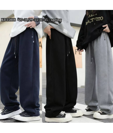 KD35808-1 чорн Сп. штани дитячі 31-35 по 5