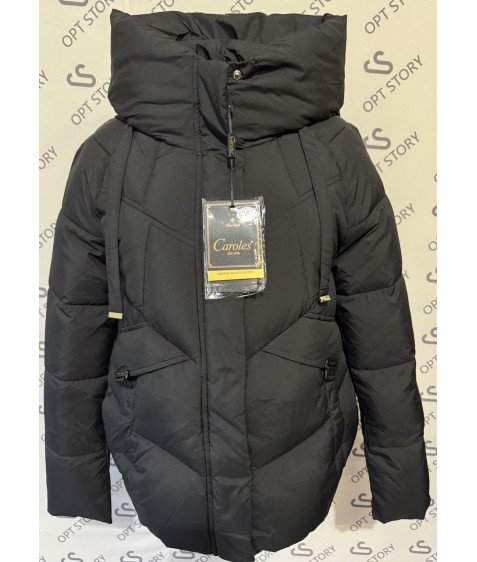 507#1 чорн. Куртка жіноча CAROLES 42-52 по 6