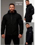 80035 чорн. Куртка чоловіча 2XL-6XL по 5