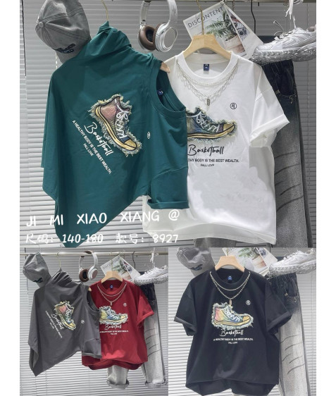 8927/2026 біл Футболка дитяча 140-180 по 5