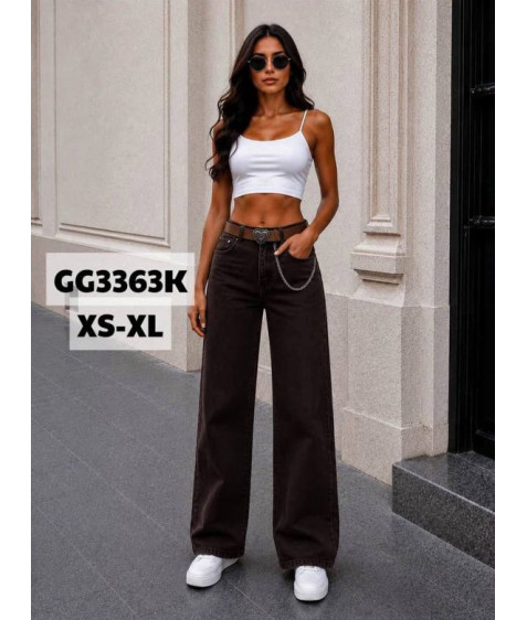 GG3363K коричн Джинси жіночі XS-XL по 5