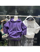 XZ25708 біл. Худі дитяче  130-170 по 5