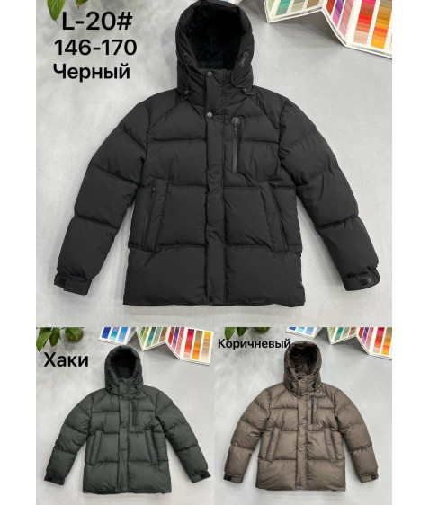 L-20 чорн Куртка хлопчик 146-170 по 5